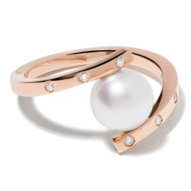 Akoya Pearlbypass Style 9-10mm 14K Ring