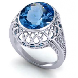 Filigree Gemstone Ring