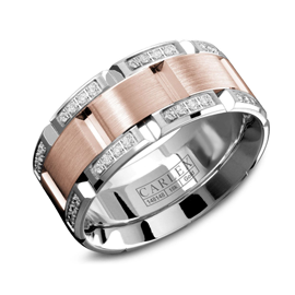 Make your wedding day sparkle with our dazzling array of diamond 14K White & Yellow Gold engraved bands.