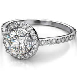 TCW 0.42ct 9mm width White Gold Round Diamonds, test2 with 0.29-Carat Asscher Diamond (dd_93510639)