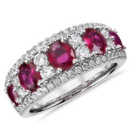 Oval Ruby and Diamond Ring