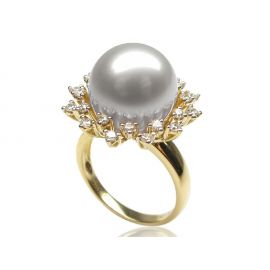  Belinda South Sea Pearl and Diamond Ring