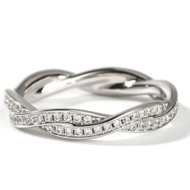 Twist of Fate Simple Design Sterling Silver Women's Band